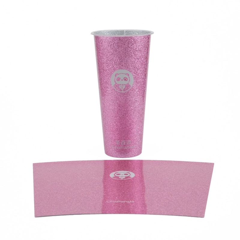 Sterpatroon gemetalliseerde IML-YZY's nieuwe premium beker met ingebouwde aluminiumfolie Sterpatroon gemetalliseerde IML-YZY's nieuwe premium beker met ingebouwde aluminiumfolie